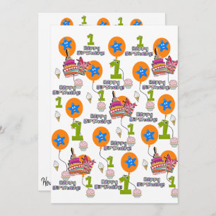 Happy Birthday Invitation First Birthday #1