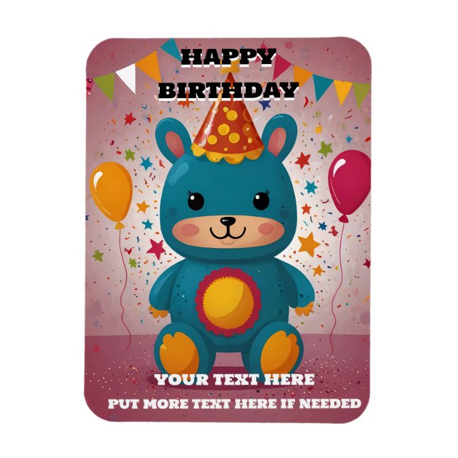 Happy Birthday Invitation  Magnet (Vertical)