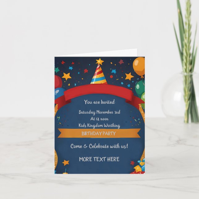 Happy Birthday Invite  (Front)