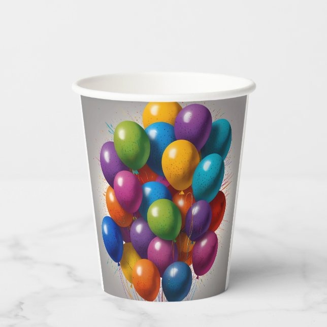 Happy Birthday Invite  Paper Cups (Back)