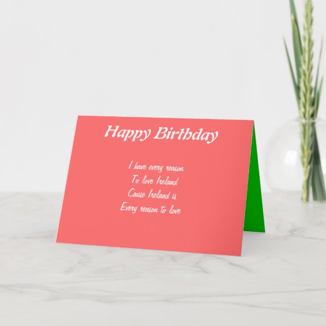 happy birthday ireland card (Front)