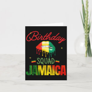 Happy Birthday Jamaica Squad Crew Bday Party Funny Card