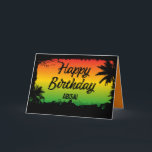 Happy Birthday Jamaican Rasta Card<br><div class="desc">Happy birthday rasta greeting card</div>