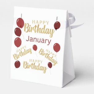 Happy birthday January birthdays Favour Box