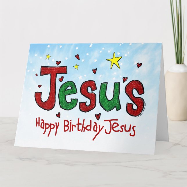 Happy Birthday Jesus Card (Front)