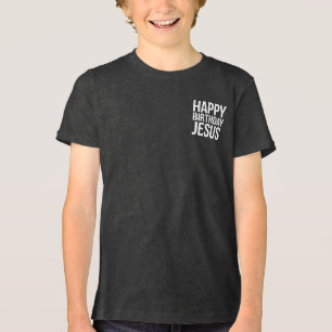 Happy Birthday Jesus Celebration Apparel for All Tri-Blend Shirt