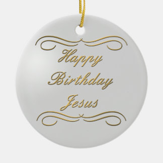 Happy Birthday Jesus Ceramic Tree Decoration