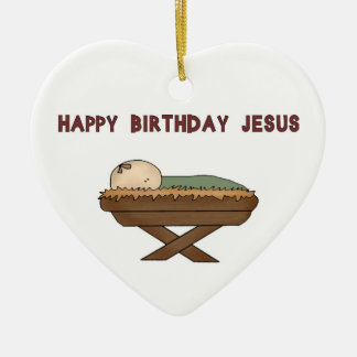 Happy BIrthday Jesus Ceramic Tree Decoration
