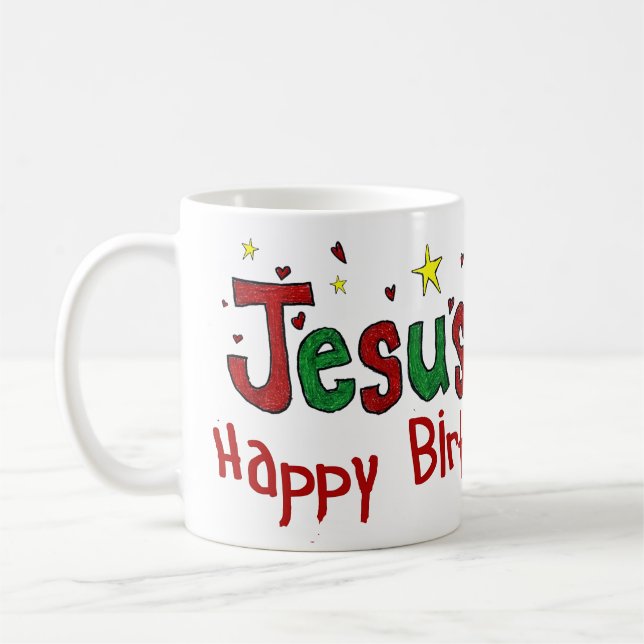 Happy Birthday Jesus Coffee Mug (Left)
