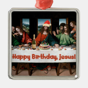 Happy Birthday, Jesus! Funny Christmas Ornament
