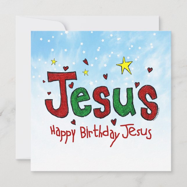 Happy Birthday Jesus Holiday Card (Front)