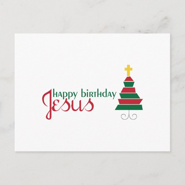 Happy Birthday Jesus Postcard (Front)
