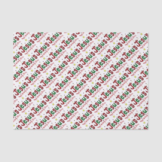 Happy Birthday Jesus Tissue Paper (Front)