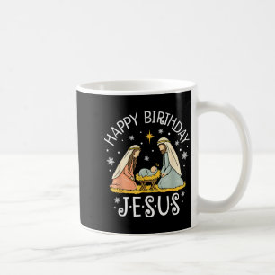 Happy Birthday Jesus Ugly Christmas Sweater Christ Coffee Mug