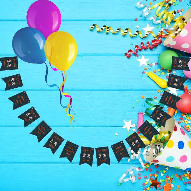 Happy Birthday Jiu Jitsu Champ bunting banner (Creator Uploaded)