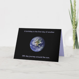 Happy Birthday: Journey around the sun Card