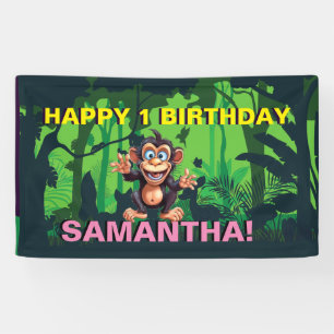 HAPPY BIRTHDAY jungle KIDS Banner