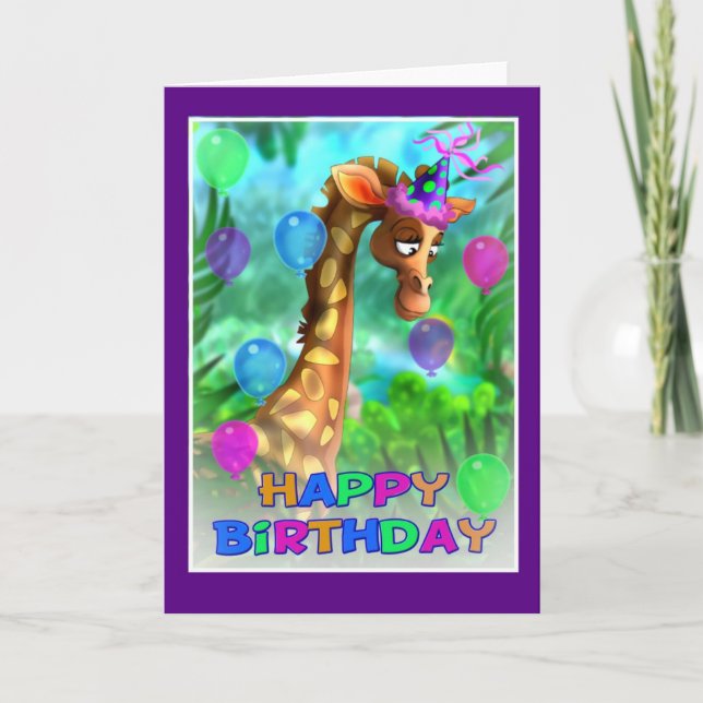 Happy Birthday Jungle style 005 Card (Front)