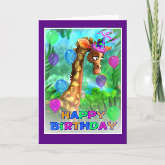 Happy Birthday Jungle style 005 Card