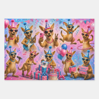Happy Birthday Kangaroo Design Sheets