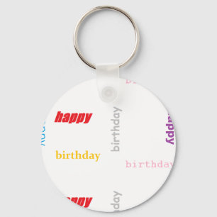 Happy birthday key ring