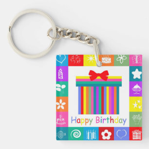 Happy Birthday Key Ring