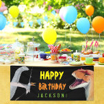 Happy Birthday Kids Dinosaur Birthday Banner<br><div class="desc">Customise the fonts, colours and background colour for your child's dinosaur party! Great for kids birthday parties. Illustrations by: Allosaurus rendering by Fred Wierum under Creative Commons Attribution-ShareAlike 3.0 Unported (CC BY-SA 3.0) Brontosaurus rendering by Tom Parker under Creative Commons Attribution-ShareAlike 4.0 International (CC BY-SA 4.0) Sordes Pteraosaur rendering by...</div>