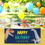 Happy Birthday Kids Dinosaur Birthday Banner<br><div class="desc">Customise the fonts, colours and background colour for your child's dinosaur party! Great for kids birthday parties. Illustrations by: Allosaurus rendering by Fred Wierum under Creative Commons Attribution-ShareAlike 3.0 Unported (CC BY-SA 3.0) Brontosaurus rendering by Tom Parker under Creative Commons Attribution-ShareAlike 4.0 International (CC BY-SA 4.0) Sordes Pteraosaur rendering by...</div>