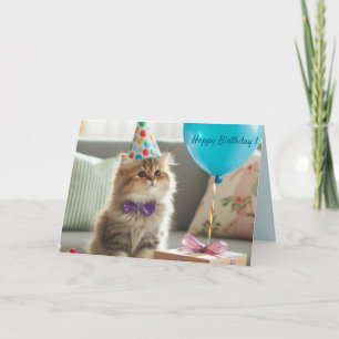 Happy Birthday Kitty Cat Card