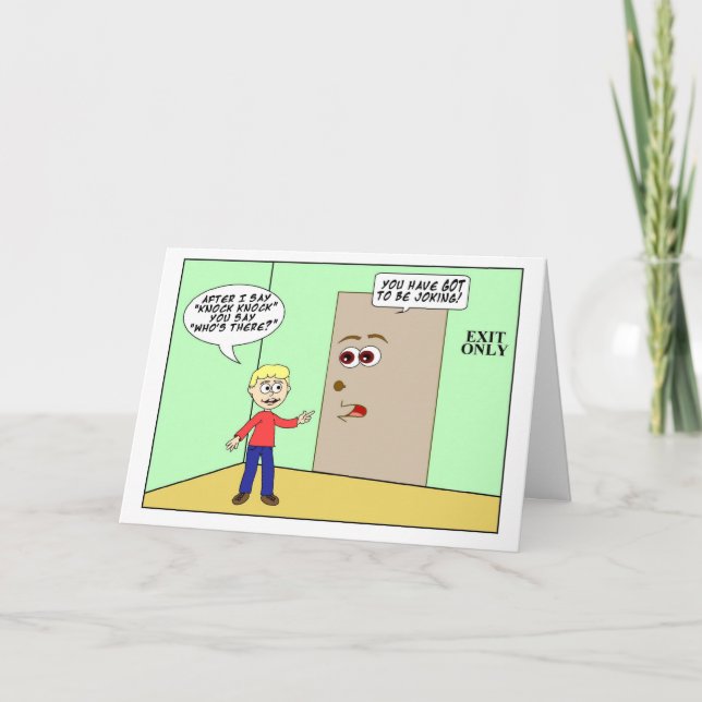Happy Birthday Knock-Knock Humour for a Child Card (Front)