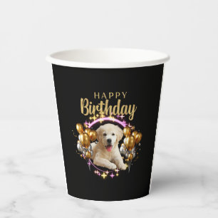 Happy Birthday Labrador Retriever Paper Cups