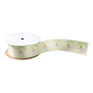 Happy Birthday Lamb Satin Ribbon
