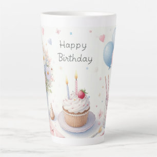 Happy Birthday Latte Mug