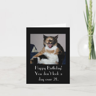 Happy Birthday Laughing Cat Card