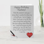 **HAPPY BIRTHDAY LETTER** TO MY ***HUSBAND*** CARD<br><div class="desc">I LOVE THIS CARD AND HOPE THAT YOU DO TOO FOR I KNOW HOW IMPORTANT IT IS TO HAVE THIS KIND OF LOVE. AFTER LOOSING MY HUSBAND AT THE AGE OF 44 I NEVER THOUGHT I'D FIND LOVE AGAIN. 10 YEARS LATER (AND NOW MARRIED 15 YEARS) I REALLY DO KNOW...</div>