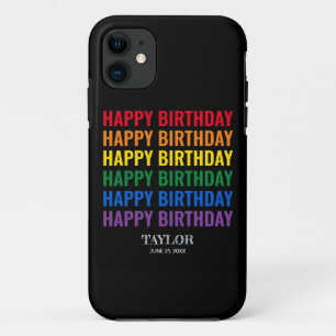 Happy Birthday LGBT Pride LGBTQ Transgender Case-Mate iPhone Case
