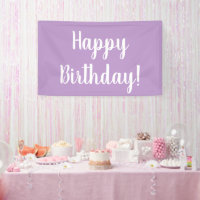 Happy Birthday Lilac Purple Typography