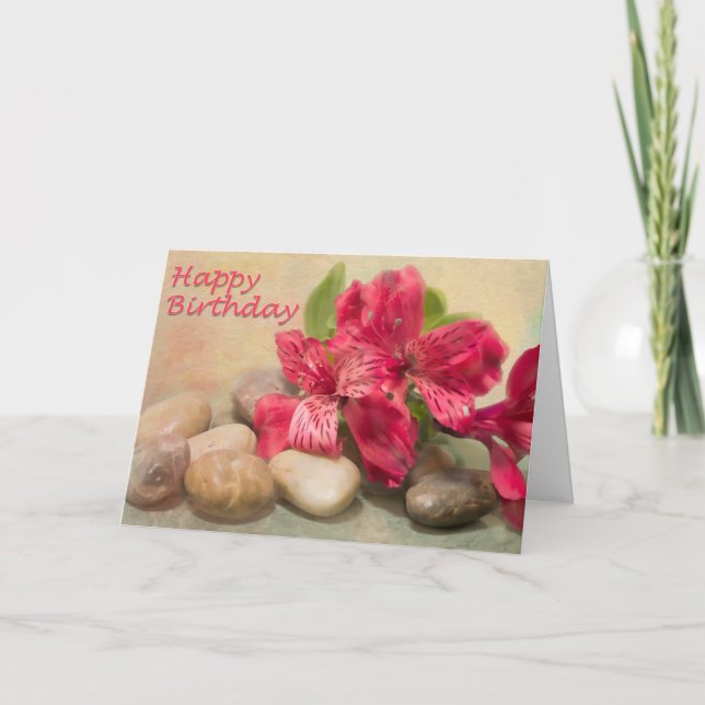 Happy Birthday Lilies Of The Nile's Card (Front)