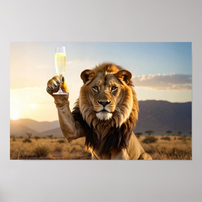 Happy Birthday Lion - Congratulations -  Poster (Front)