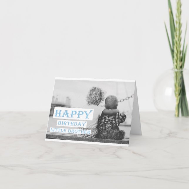 Happy Birthday Little Brother Card (Front)