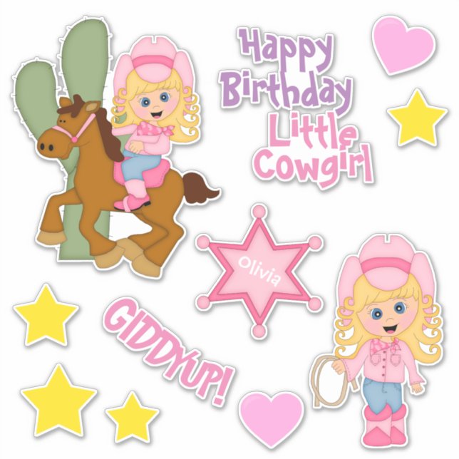 Happy Birthday Little Cowgirl (Front)