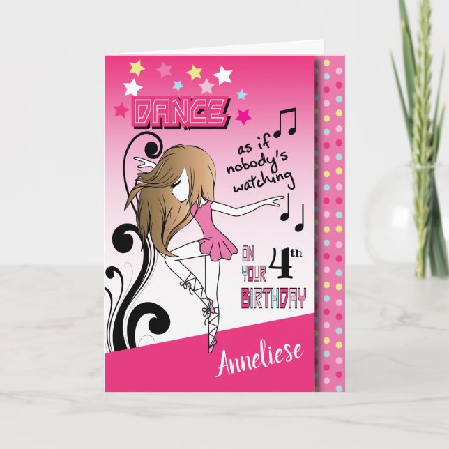 Happy Birthday Little Dancer Card (Front)