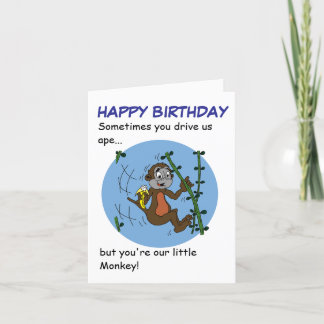 Happy Birthday little Monkey Card
