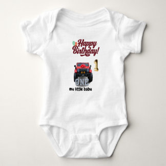 "Happy Birthday Little One - Custom Baby Bodysuit" Baby Bodysuit