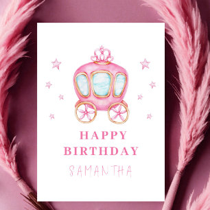Happy birthday little princess carriage card