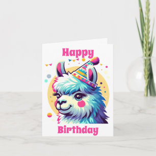 Happy Birthday Llama  Card