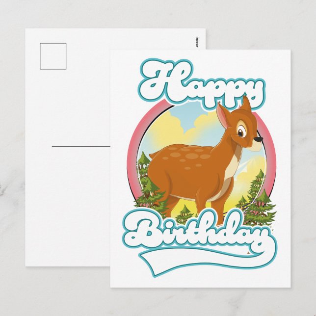 Happy Birthday Logo Holiday Postcard (Front/Back)