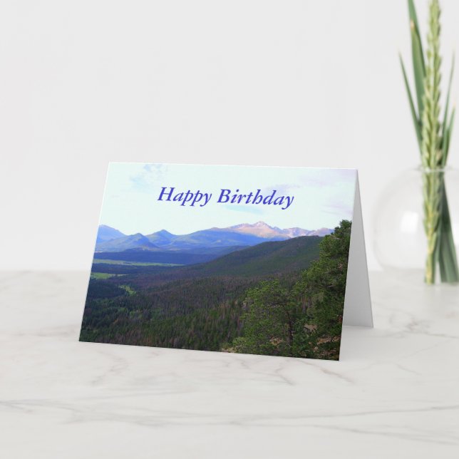 Happy Birthday, Longs Peak, Colorado Card (Front)