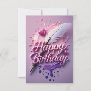 happy Birthday Love Hearts Card