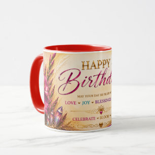 Happy Birthday™ Love Joy Blessings Magic Gladiolus Mug